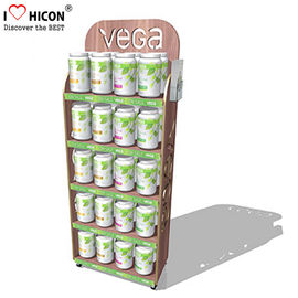 China Point of Purchase Wooden Display Racks Free Standing For Nutritional Shake Chocolate supplier