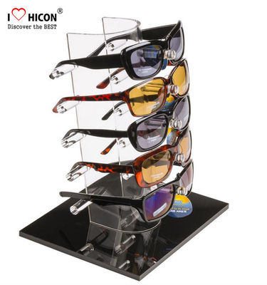 China Tabletop Acrylic Eyewear Display Rack For Brand Shop 5 Pairs Sunglasses Promotion supplier