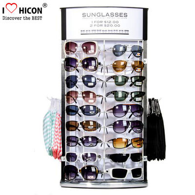 China Custom 2-Way Sunglasses Display Case , Wooden Sunglasses Display For Retail Shop supplier