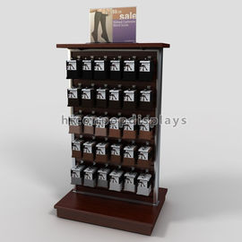 China Retail Store Fixtures Wood Slatwall Display Stands Double Sided For Footwear Products supplier